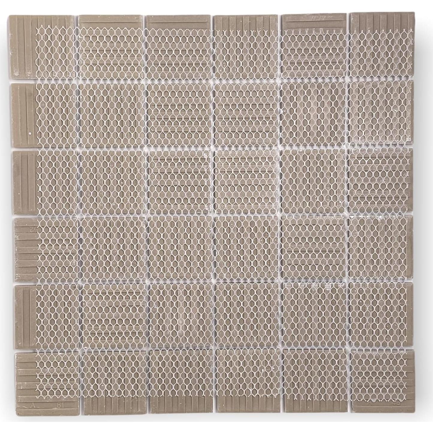 Azulejo de Porcelana Tenedos Satori Blanco Gris Mate 5 Hojas