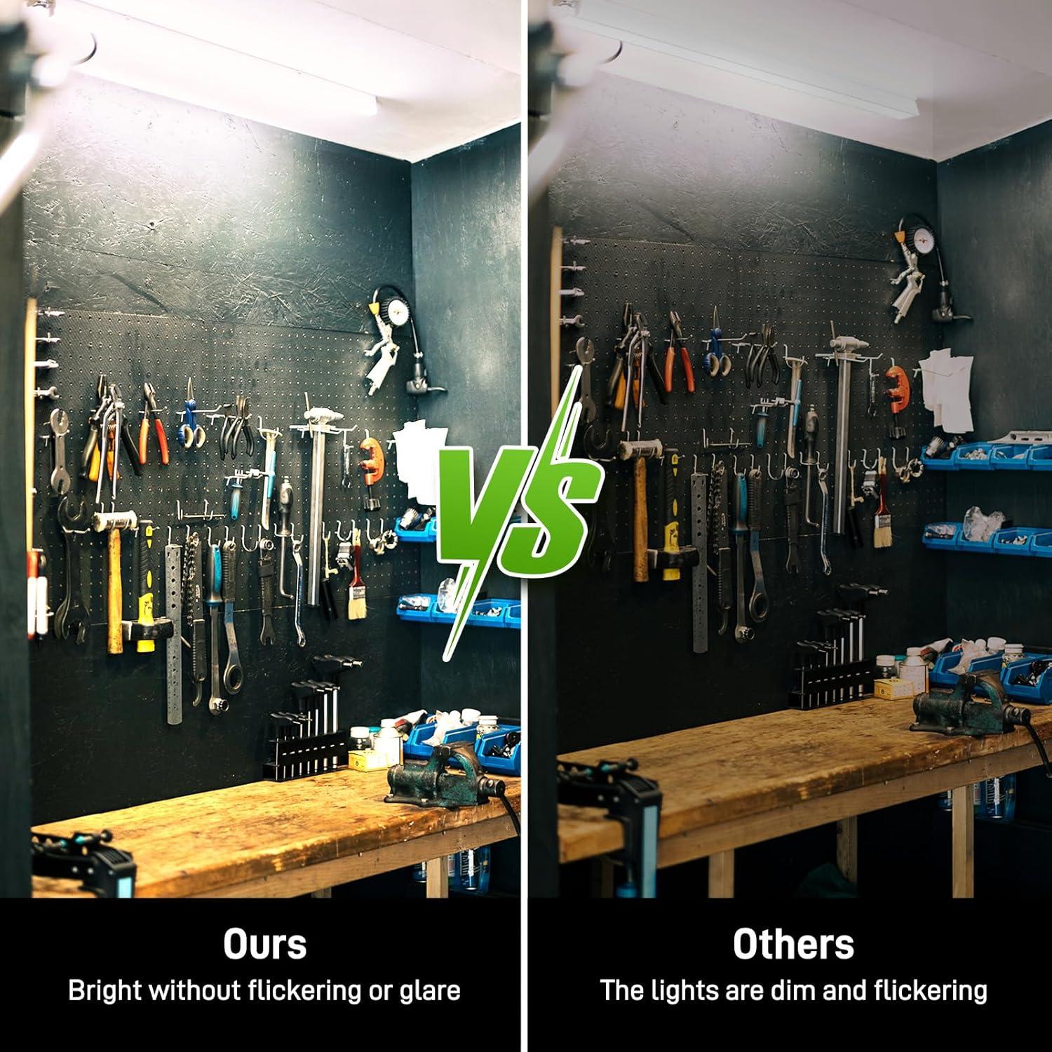 Luces LED T5 4 Pies Pak 2300LM 20W 6500K Paquete de 4