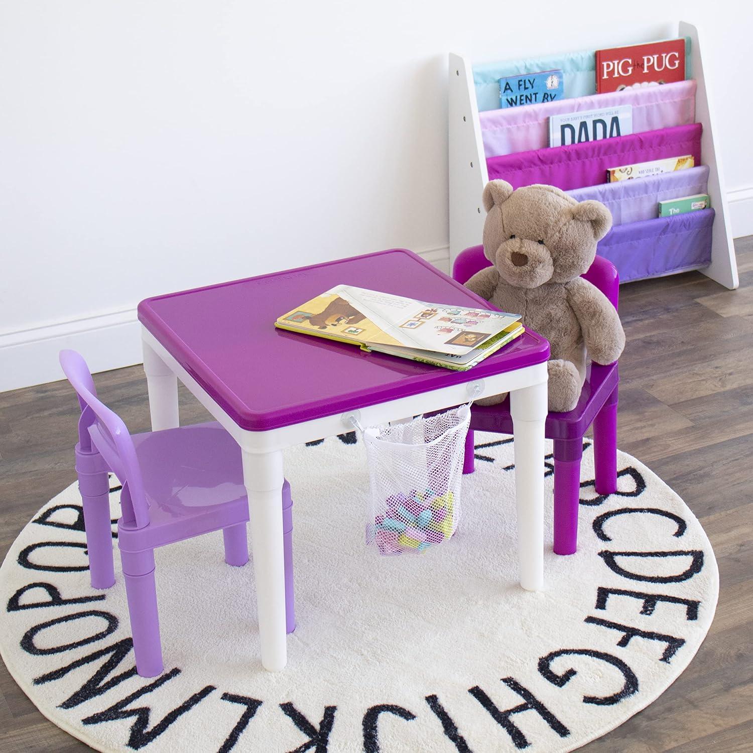 Conjunto de Mesa y Sillas para Niños Humble Crew Rosa 2-en-1
