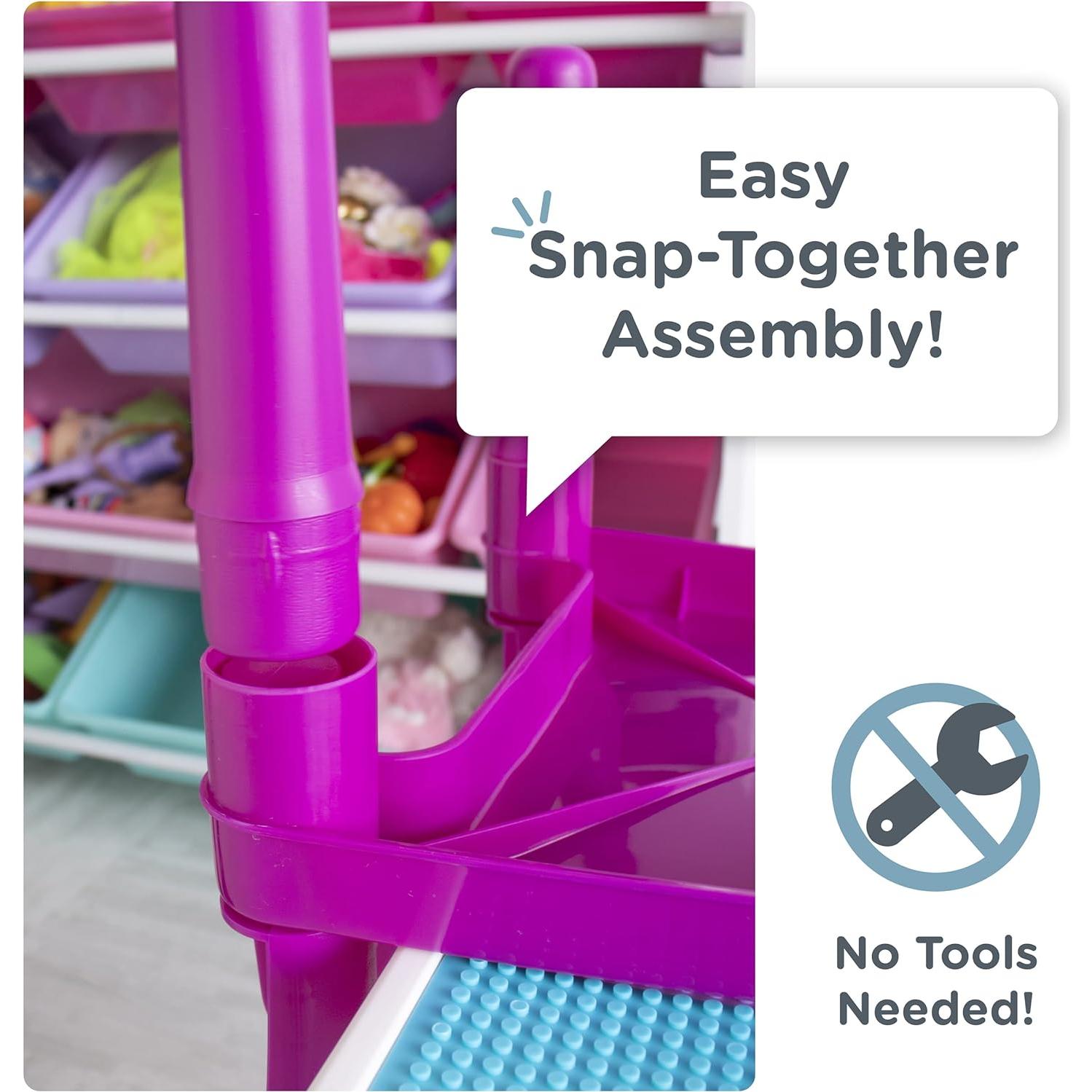 Conjunto de Mesa y Sillas para Niños Humble Crew Rosa 2-en-1