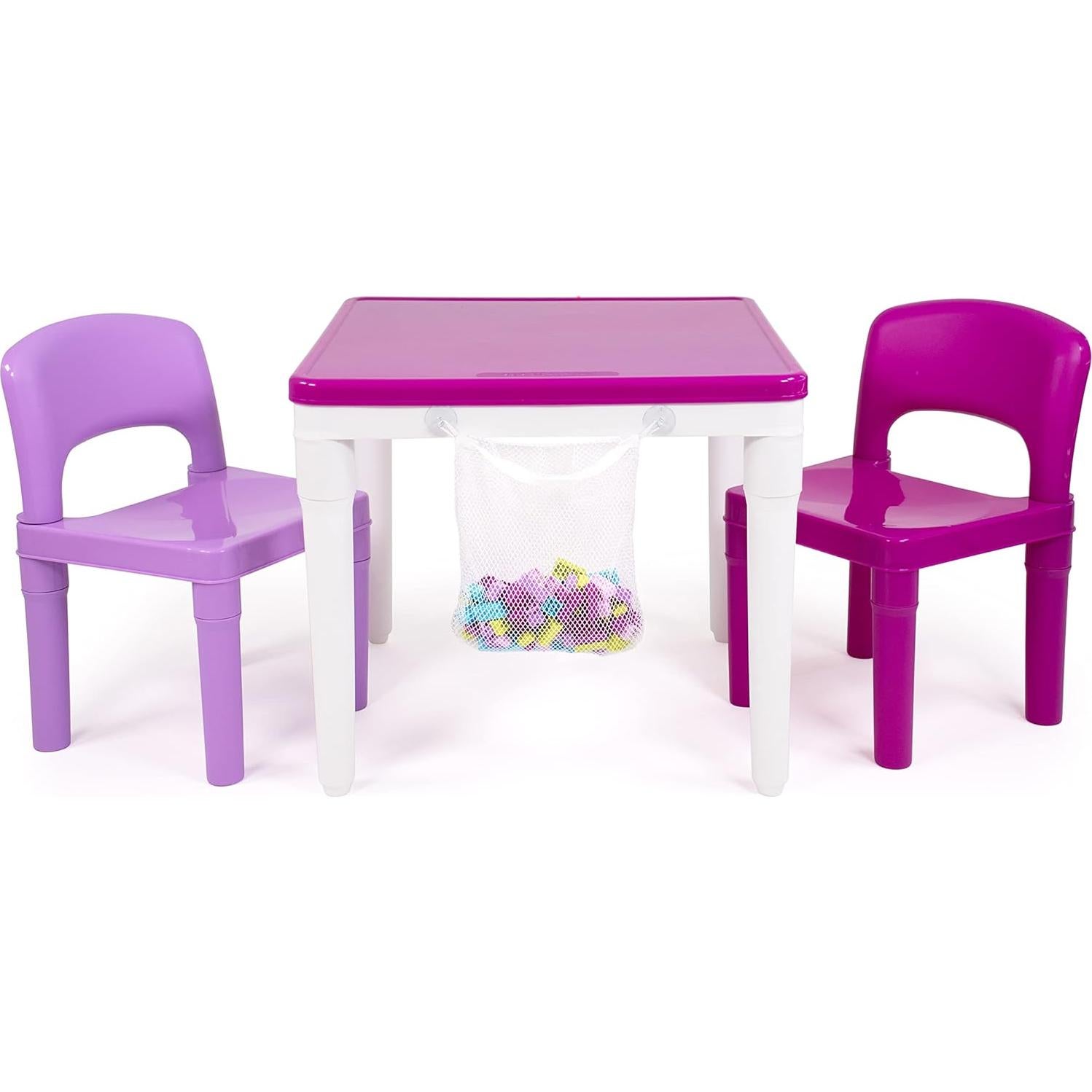 Conjunto de Mesa y Sillas para Niños Humble Crew Rosa 2-en-1