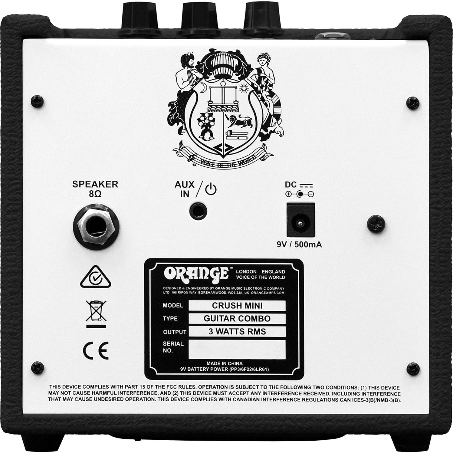 Amplificador de guitarra combo Orange Crush Mini - Negro con accesorios