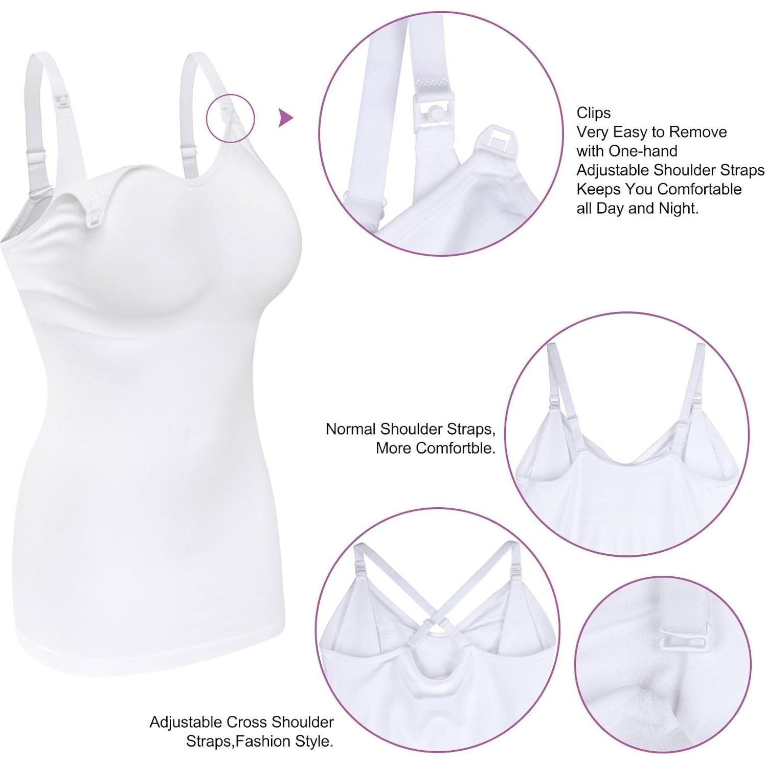 Camiseta de Lactancia Daisity para Mujeres - Tirantes Ajustables