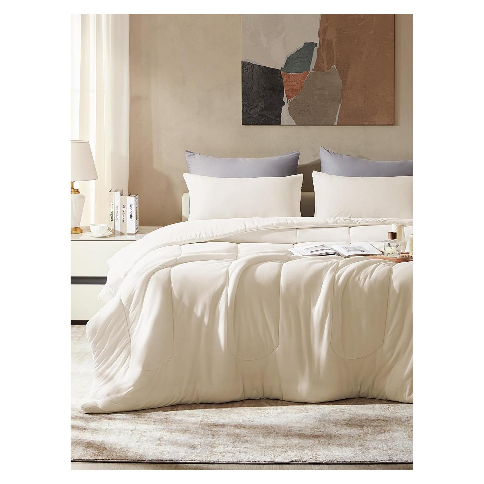 Conjunto de Edredón SLEEP ZONE 2 Piezas Twin Beige Microfibra