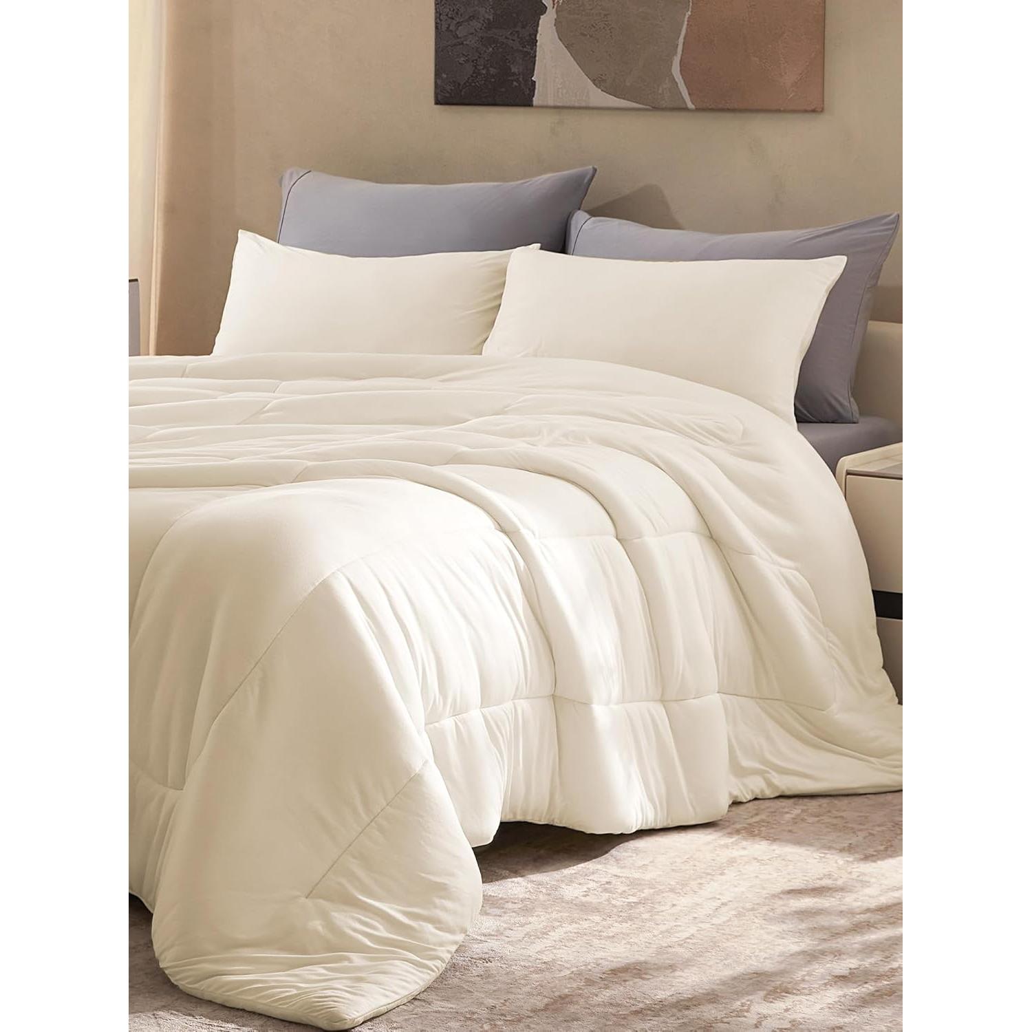 Conjunto de Edredón SLEEP ZONE 2 Piezas Twin Beige Microfibra