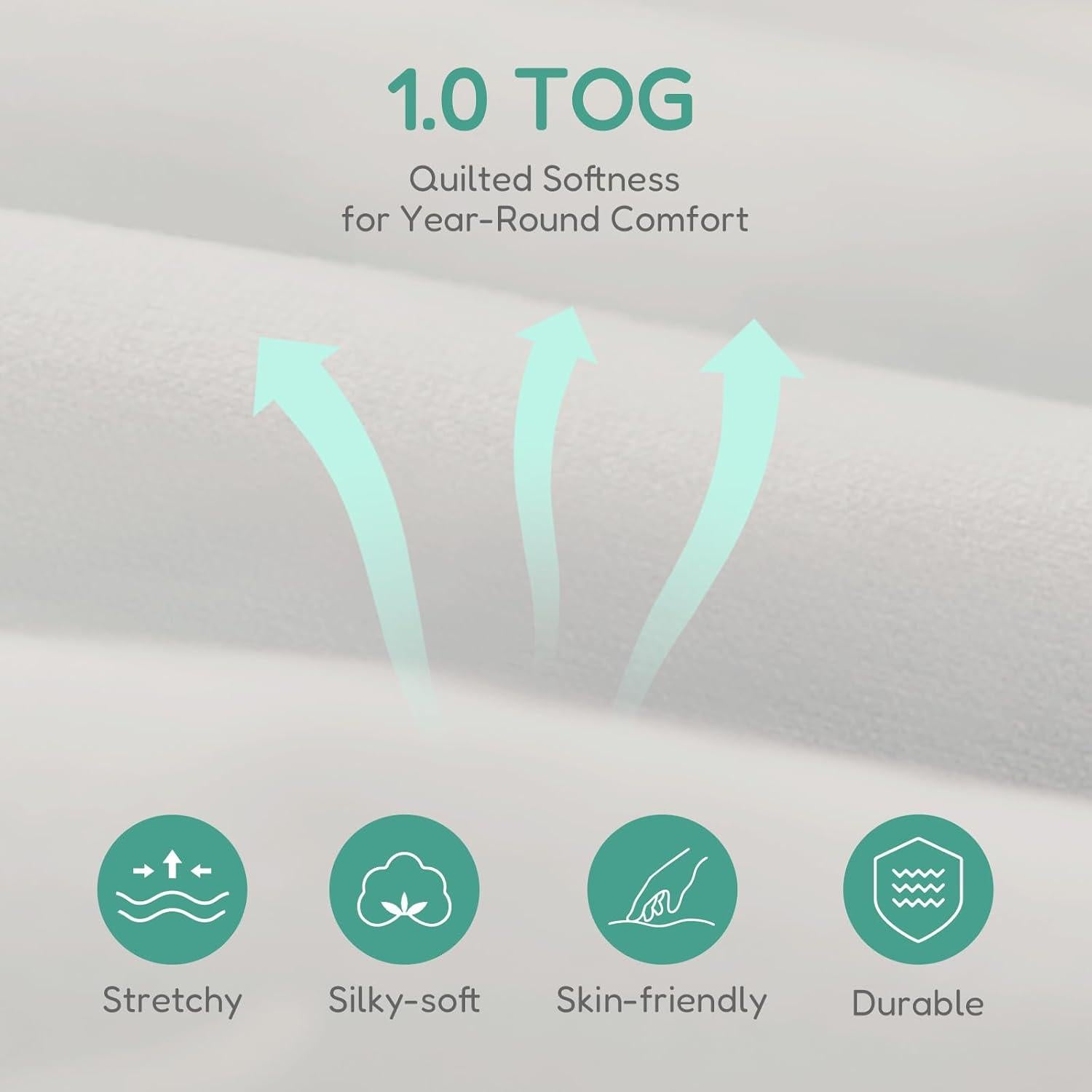 Saco de Sueño para Bebé 1.0 TOG - 0-3 Meses, Suave y Acogedor