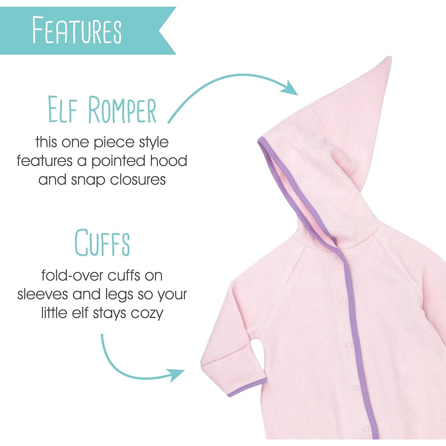 Overol de Forro Polar Zutano Cozie para Bebé 3 Meses Rosa