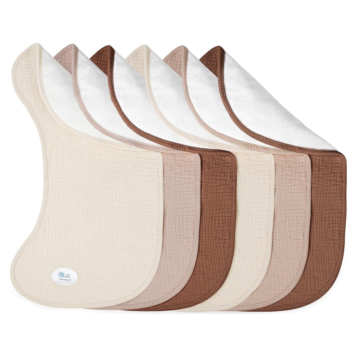 Pañales de Eructo lulumoon 100% Algodón Grande - Paquete de 6