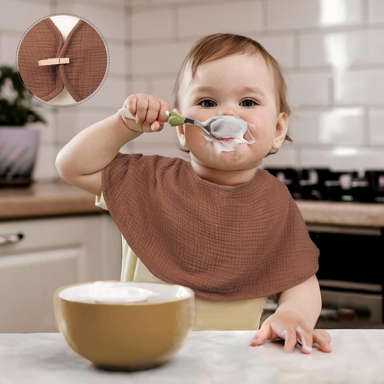 Pañales de Eructo lulumoon 100% Algodón Grande - Paquete de 6