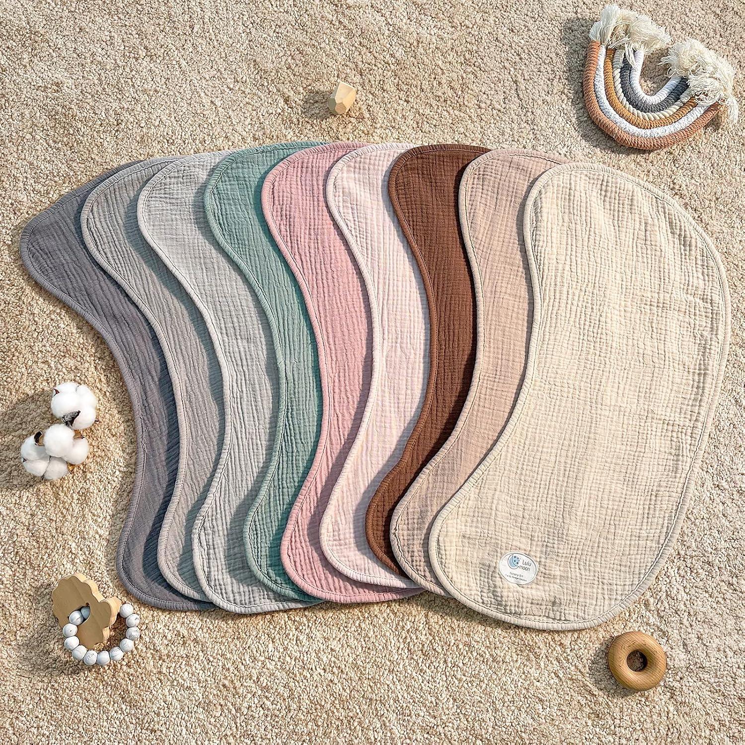 Pañales de Eructo lulumoon 100% Algodón Grande - Paquete de 6