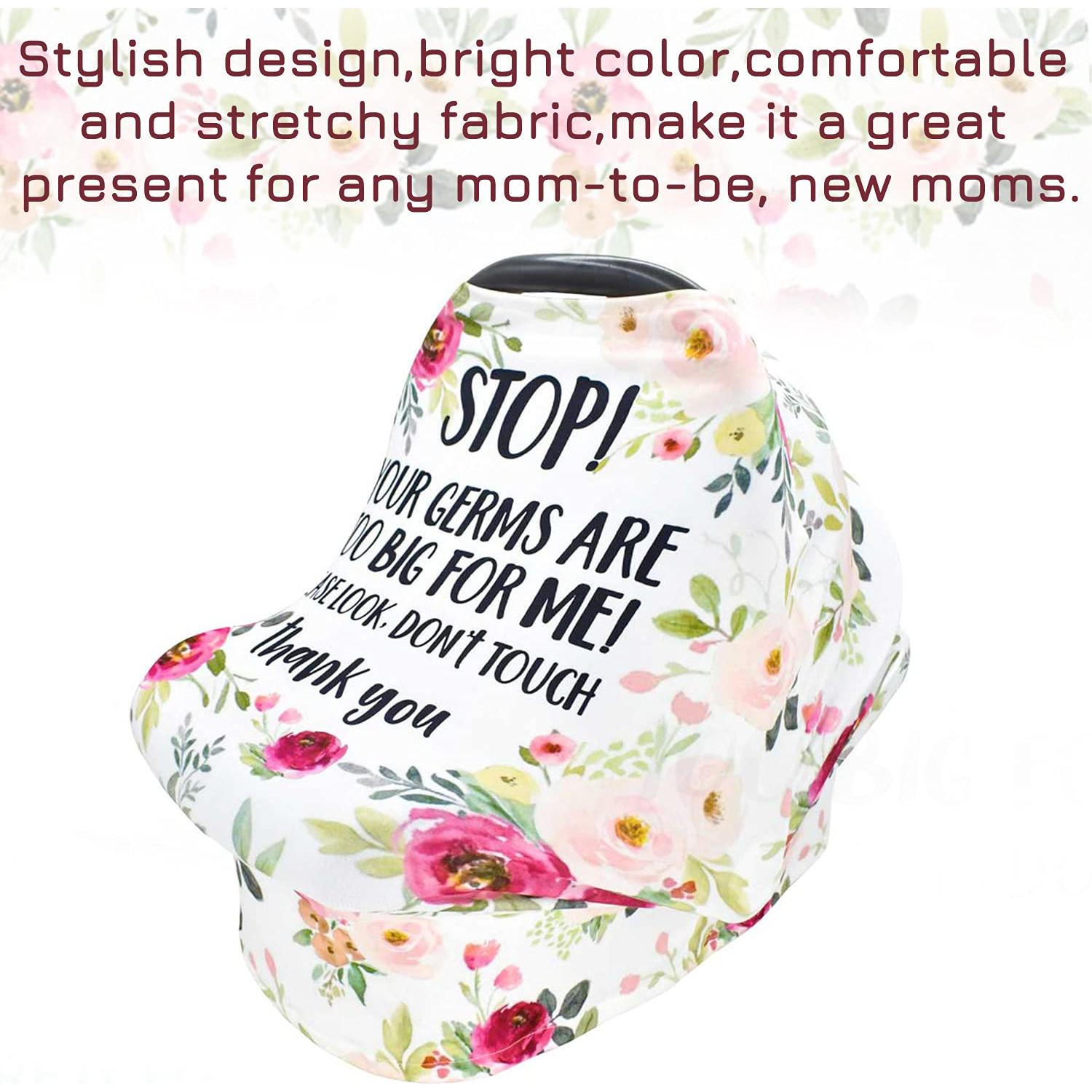 Funda para Asiento de Auto Bebé Cubierta de Lactancia Floral