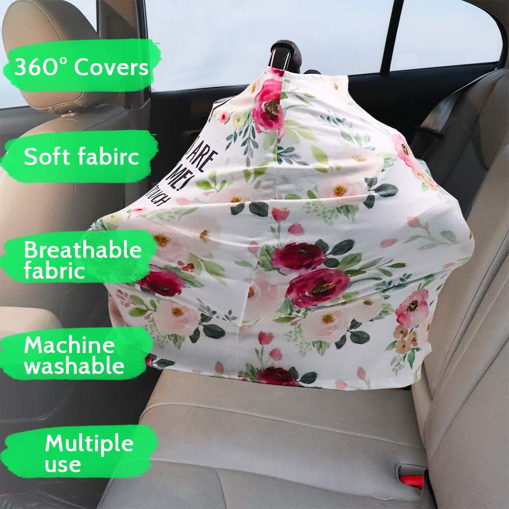 Funda para Asiento de Auto Bebé Cubierta de Lactancia Floral