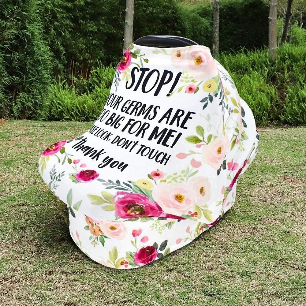 Funda para Asiento de Auto Bebé Cubierta de Lactancia Floral