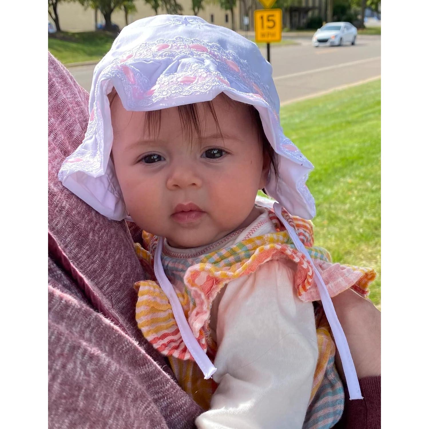 Sombrero de Encaje Blanco N'Ice Caps para Bebés 0-3 Meses