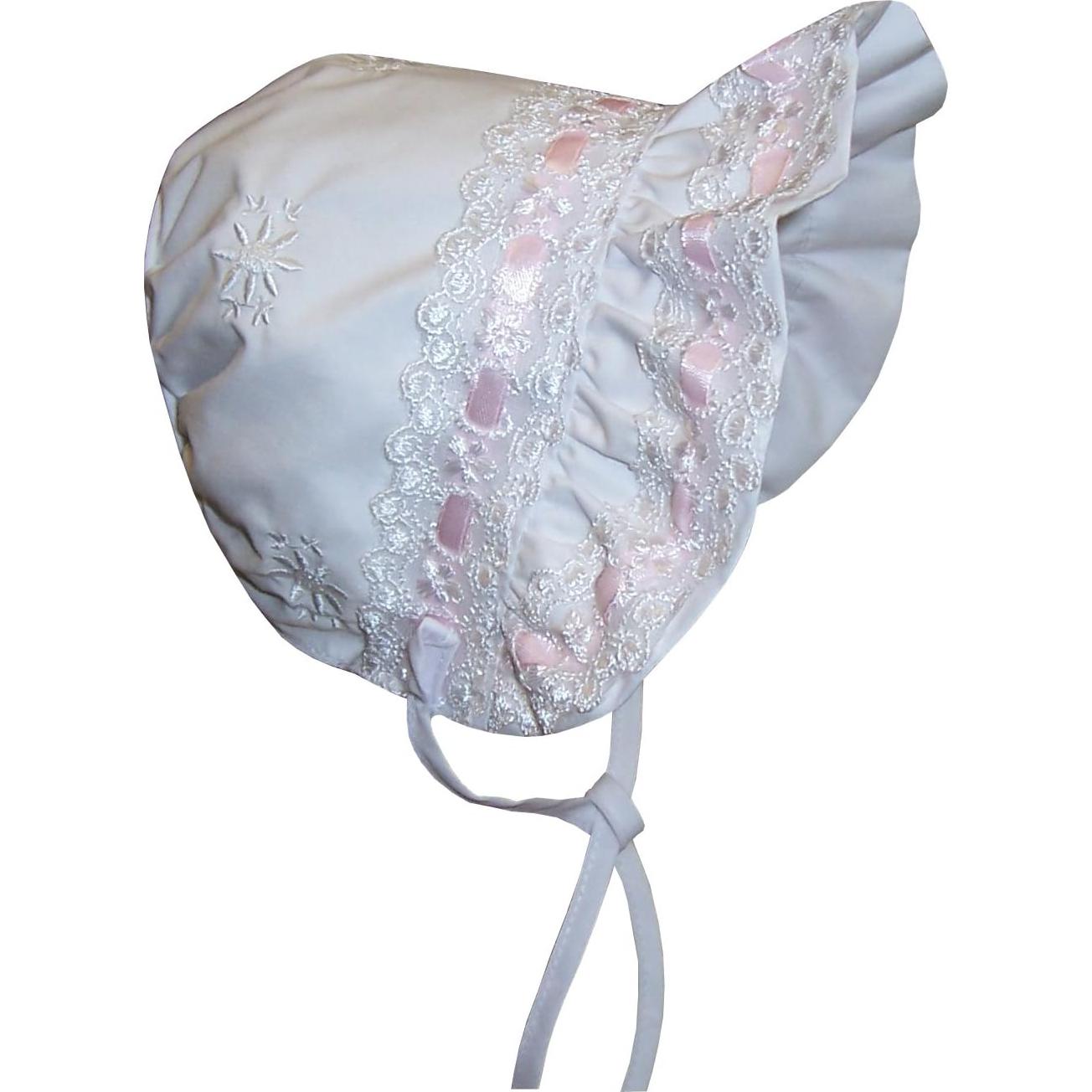 Sombrero de Encaje Blanco N'Ice Caps para Bebés 0-3 Meses