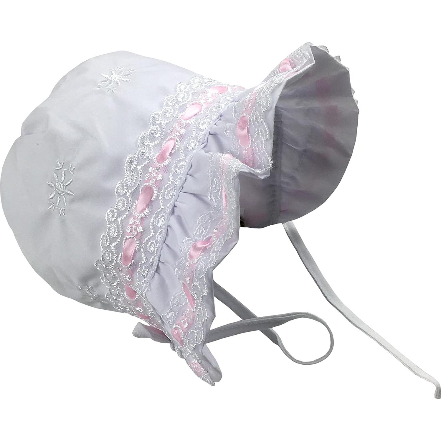 Sombrero de Encaje Blanco N'Ice Caps para Bebés 0-3 Meses