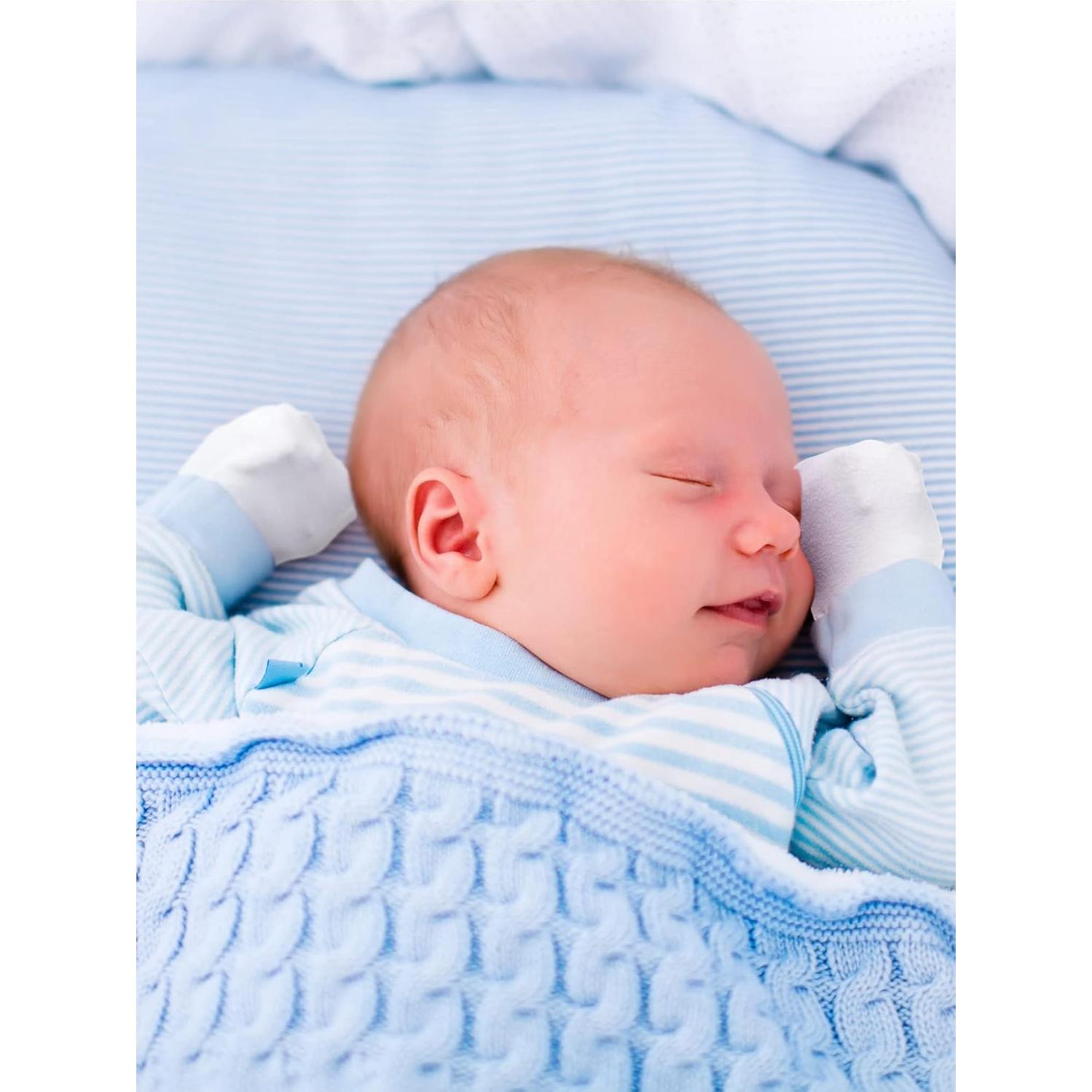 Newcotte 12 Pares de Mitones Ajustables para Bebés Algodón