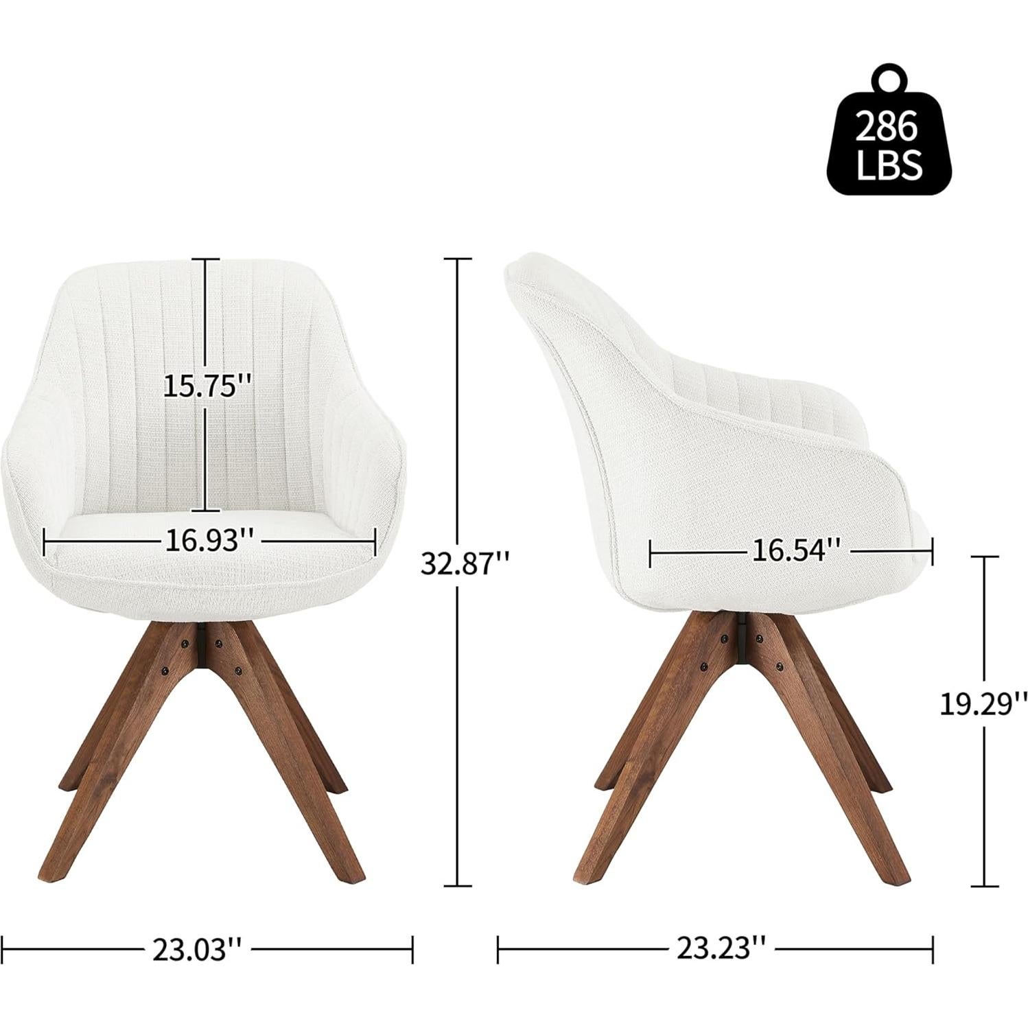 Silla de Comedor Art Leon CC001-DC Tapizada en Tela Beige