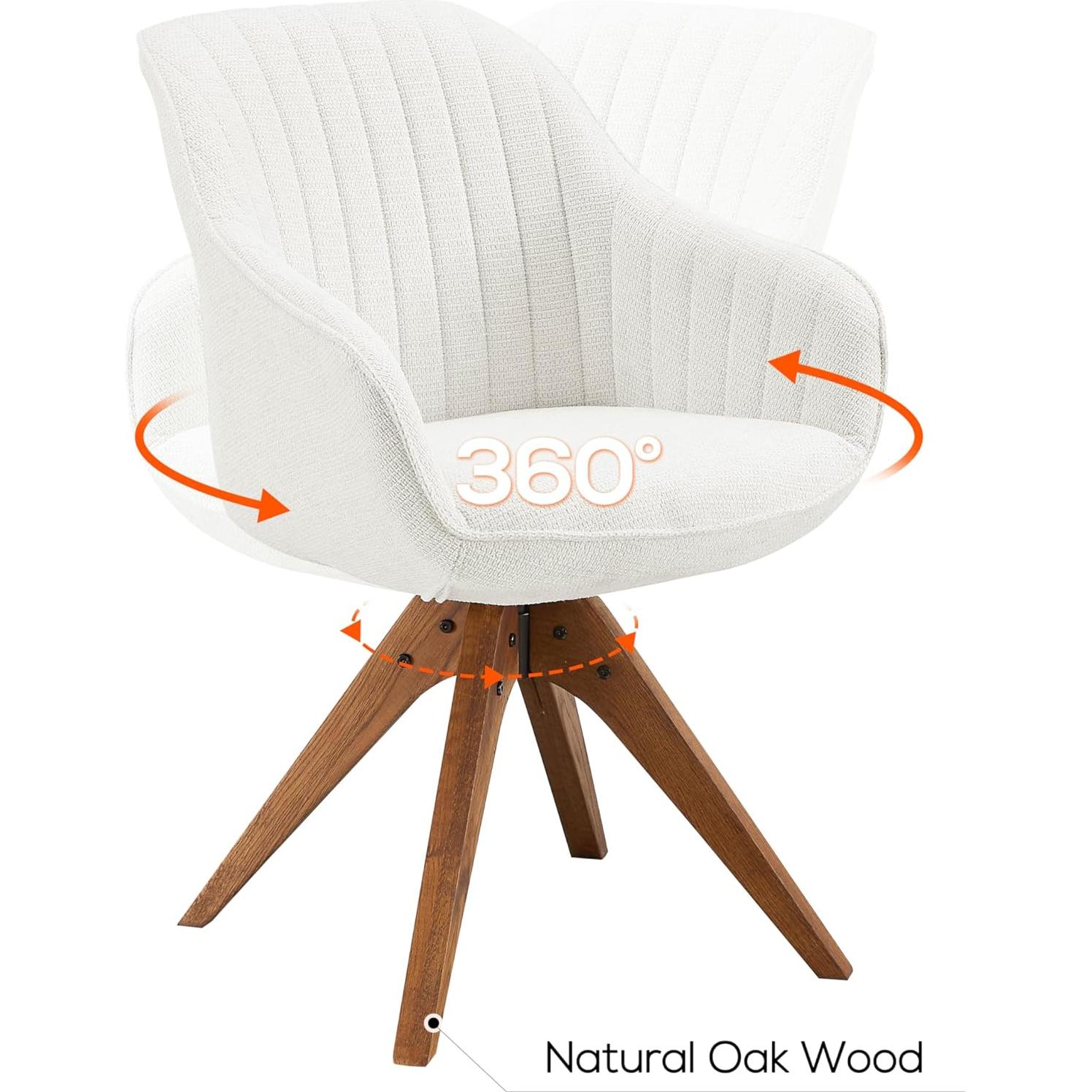 Silla de Comedor Art Leon CC001-DC Tapizada en Tela Beige