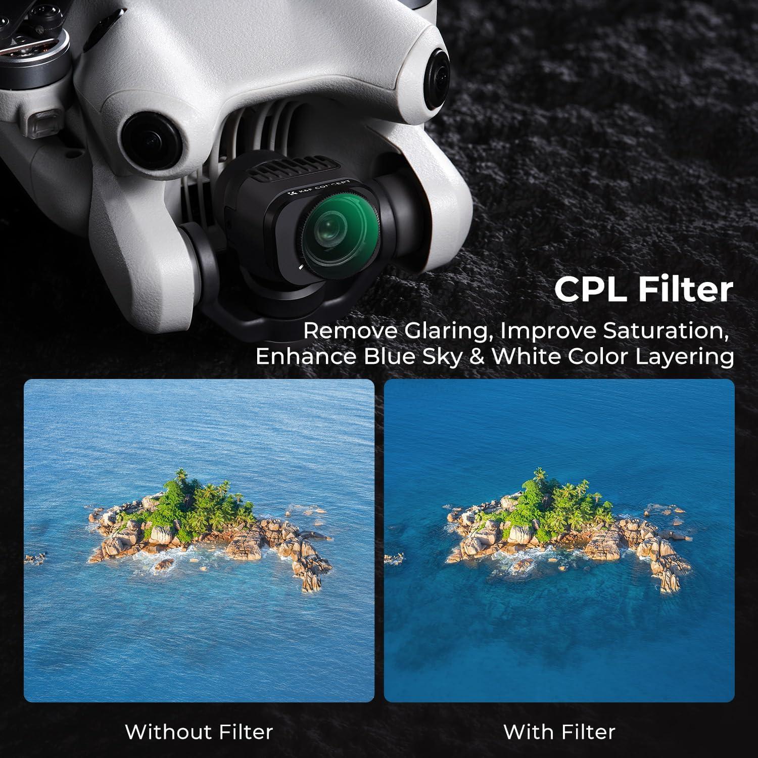 Kit de Filtros CPL ND K&F Concept para DJI Mini 4 Pro - 6 Piezas