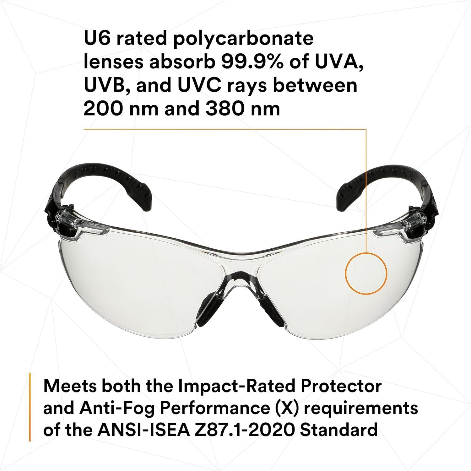 Gafas de Protección 3M Solus 1000 S1501SGAF Anti-Niebla