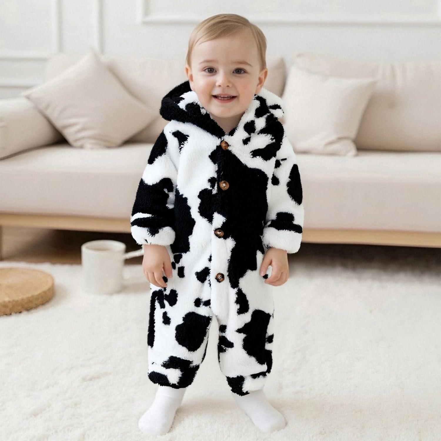 Mono de Felpa para Recién Nacidos Niños Niñas 0-12 Meses