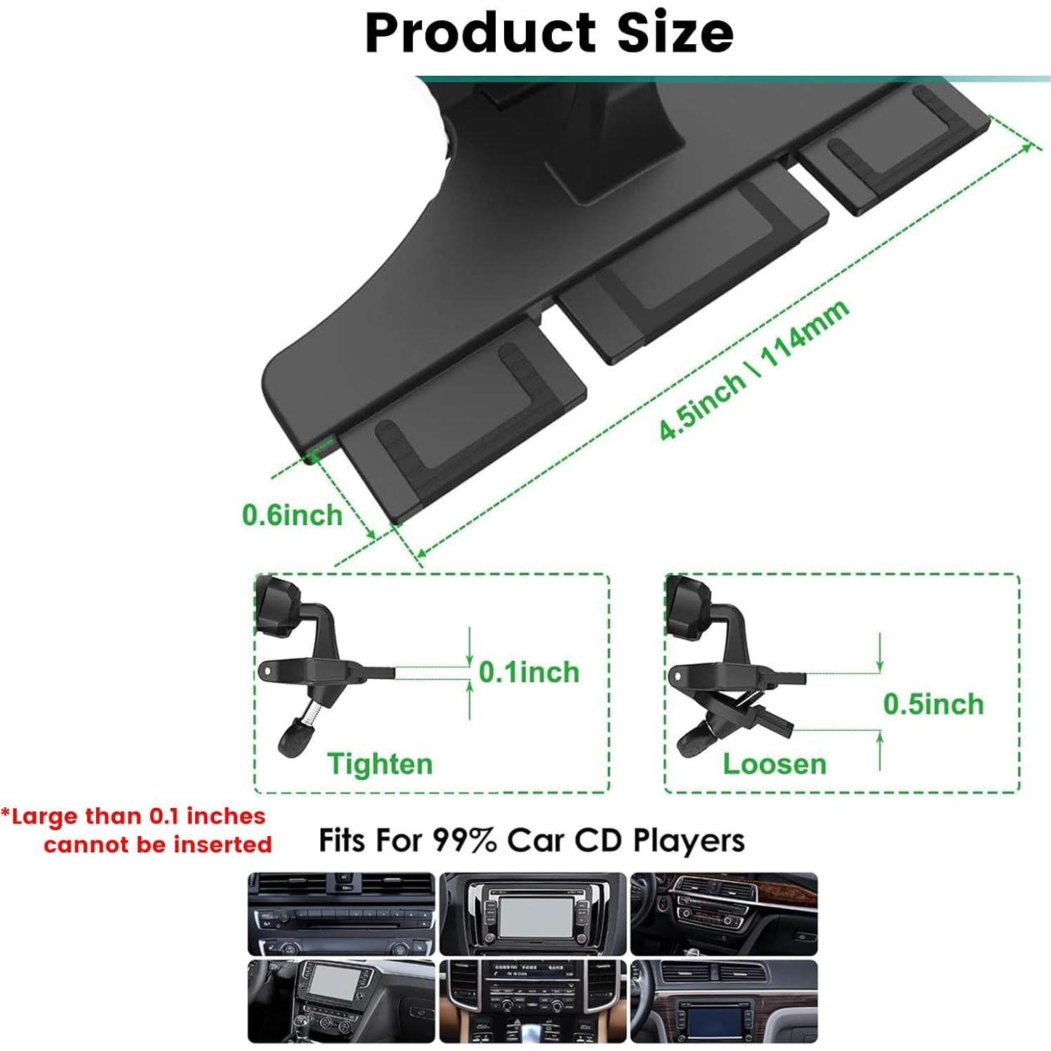 Soporte de Teléfono para Automóvil KRAJEWS CD 2024 Ajustable