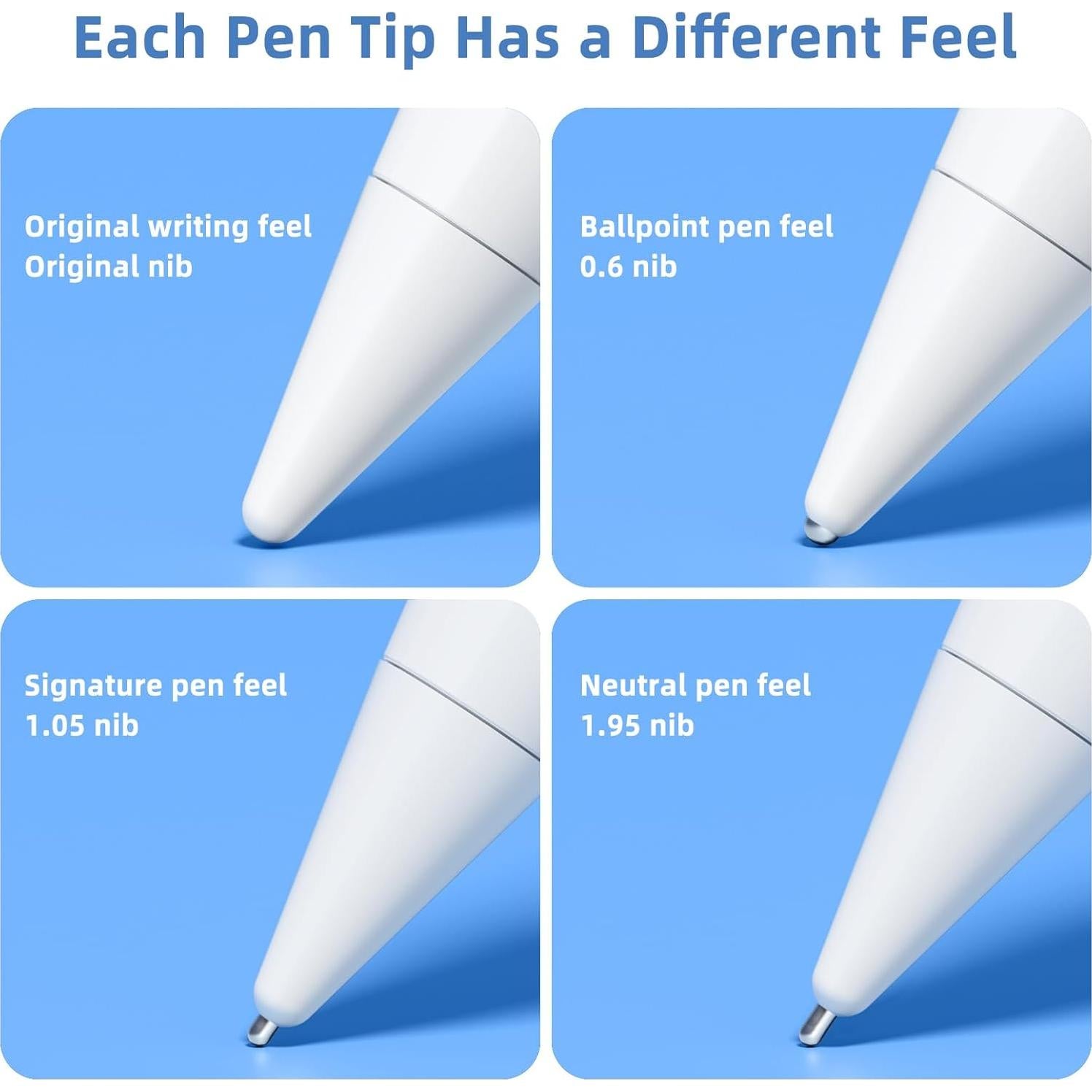 Puntas de Reemplazo Inesore para Apple Pencil Pro - 8 Pzas