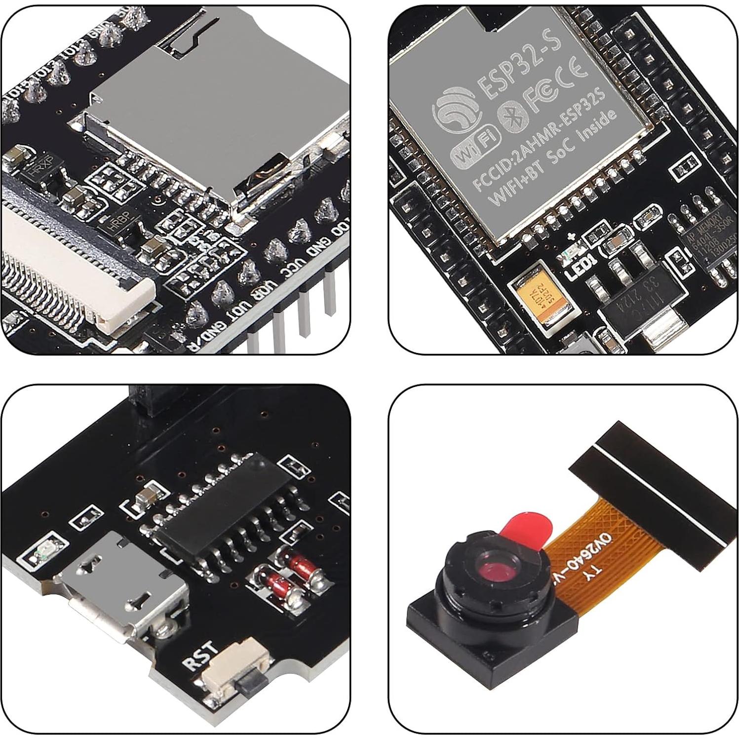 Placa ESP32-CAM AEDIKO WiFi Bluetooth 2MP Cámara OV2640