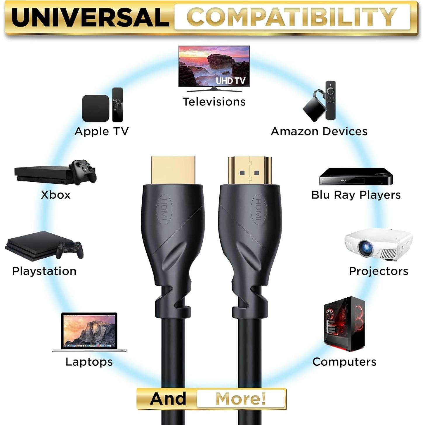 Cable HDMI PowerBear 4K 3 m Alta Velocidad con ARC