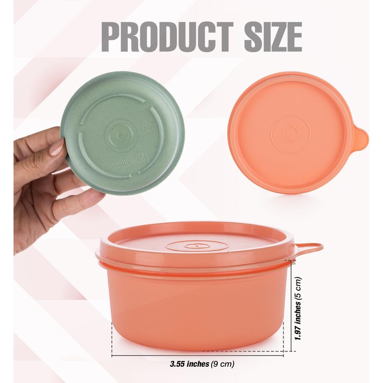 Set de 10 Contenedores Redondos Eynel 9 oz A Prueba de Fugas