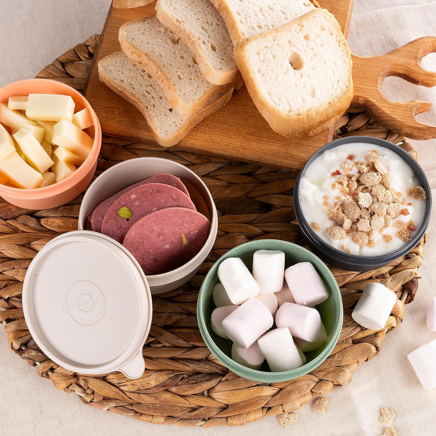 Set de 10 Contenedores Redondos Eynel 9 oz A Prueba de Fugas