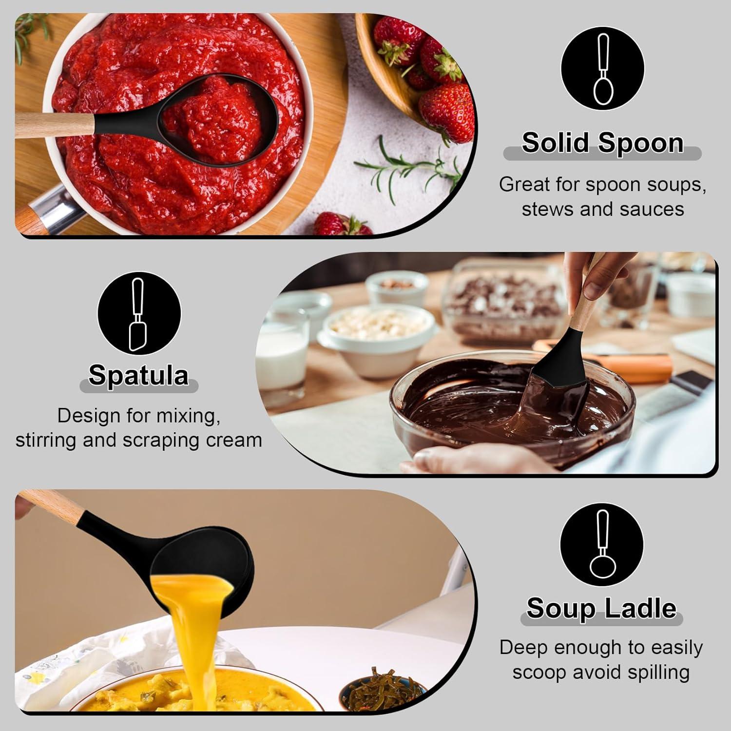 Juego de Utensilios de Cocina P&P CHEF 6 PZS Silicona y Madera