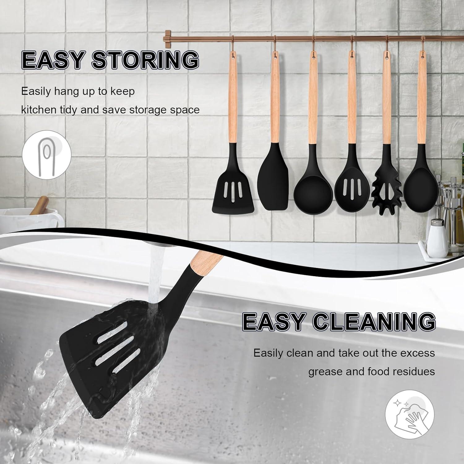 Juego de Utensilios de Cocina P&P CHEF 6 PZS Silicona y Madera