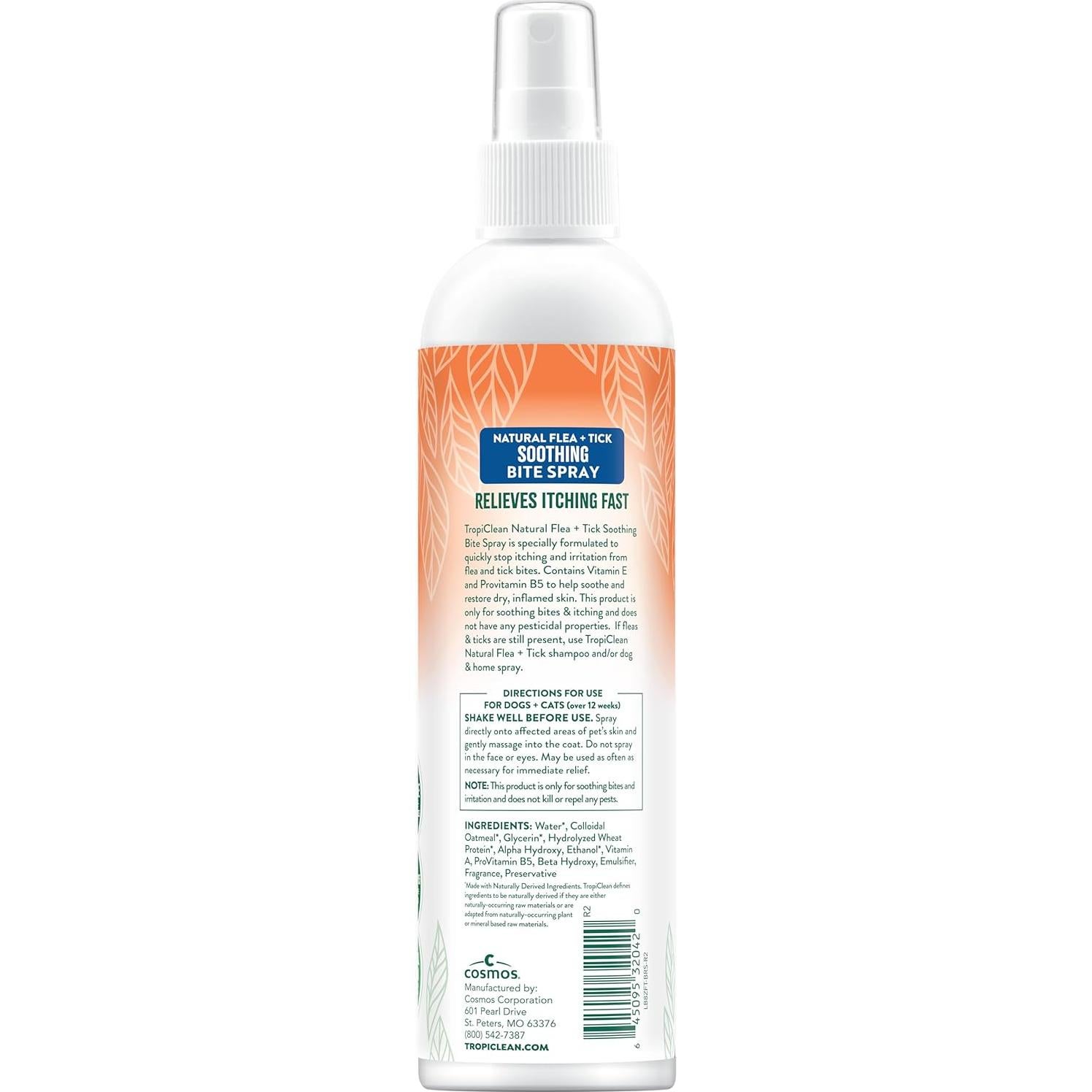 Spray TropiClean Alivio Picaduras Pulgas y Garrapatas 226g
