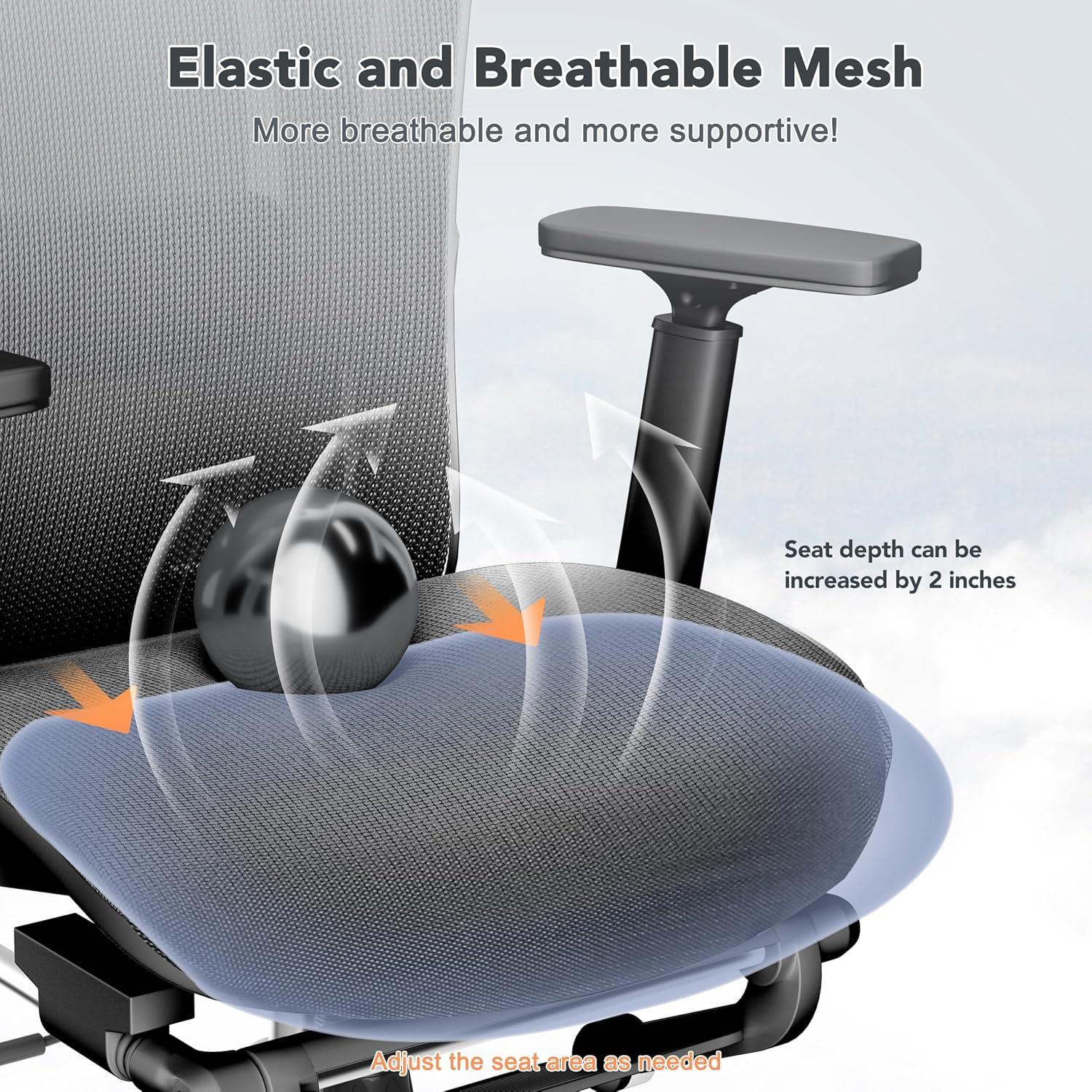 Silla de Oficina Ergonómica Decofy DC-OC01 con Soporte Lumbar