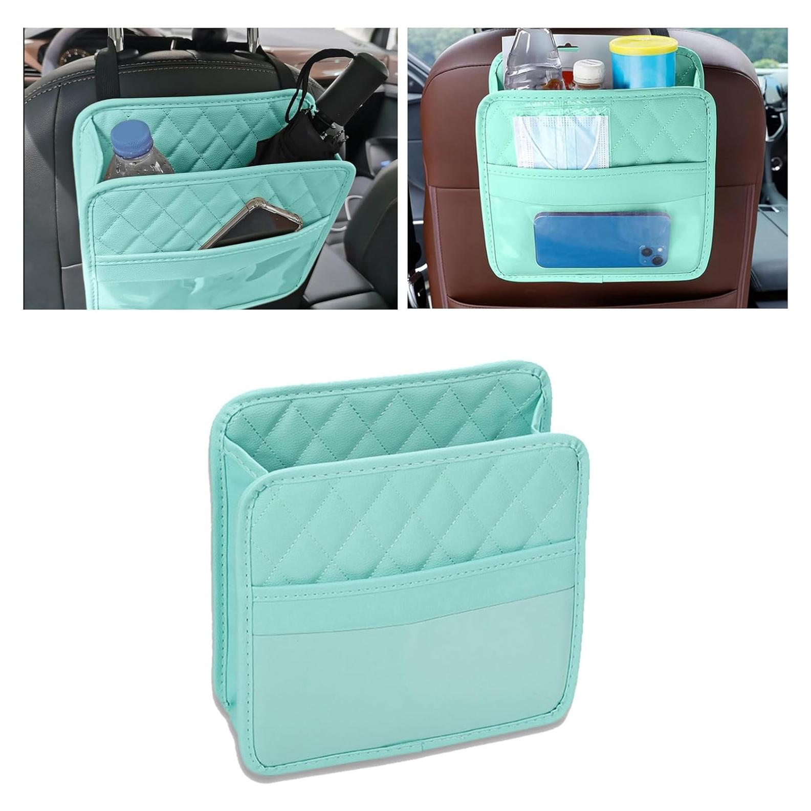Organizador de Asiento Trasero Couslcd Verde de Cuero PU