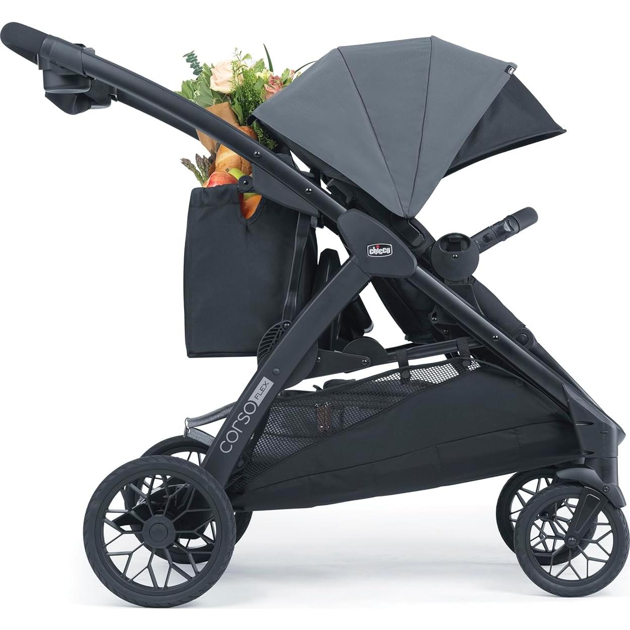 Cochecito Modular Chicco Corso Flex - Negro, Convertible Doble