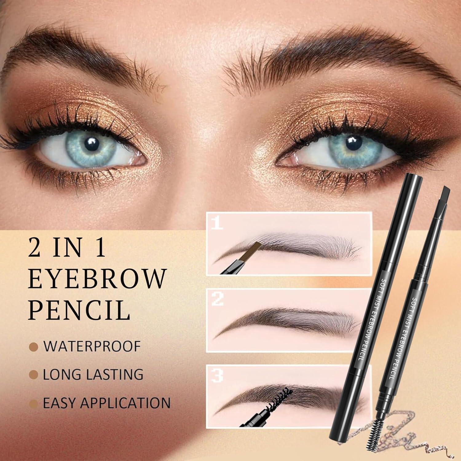 Lápiz de Cejas The Original Brow Wand Marrón Oscuro - Doble Extremo