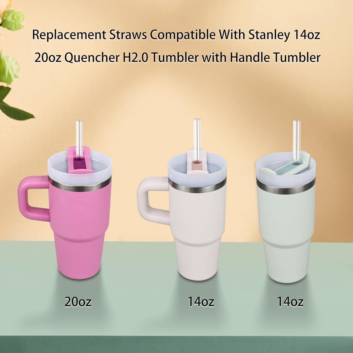 Popotes Reemplazo KLOWOAH para Vaso Stanley 14oz - 6 Piezas