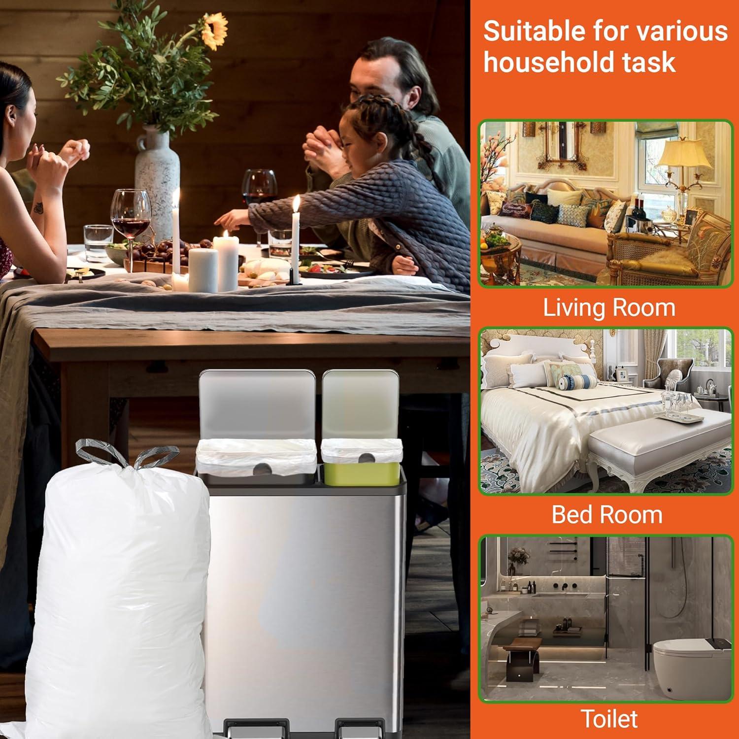 Bolsas de Basura Alta Resistencia Reliable1st 12 Galones 100 Unidades