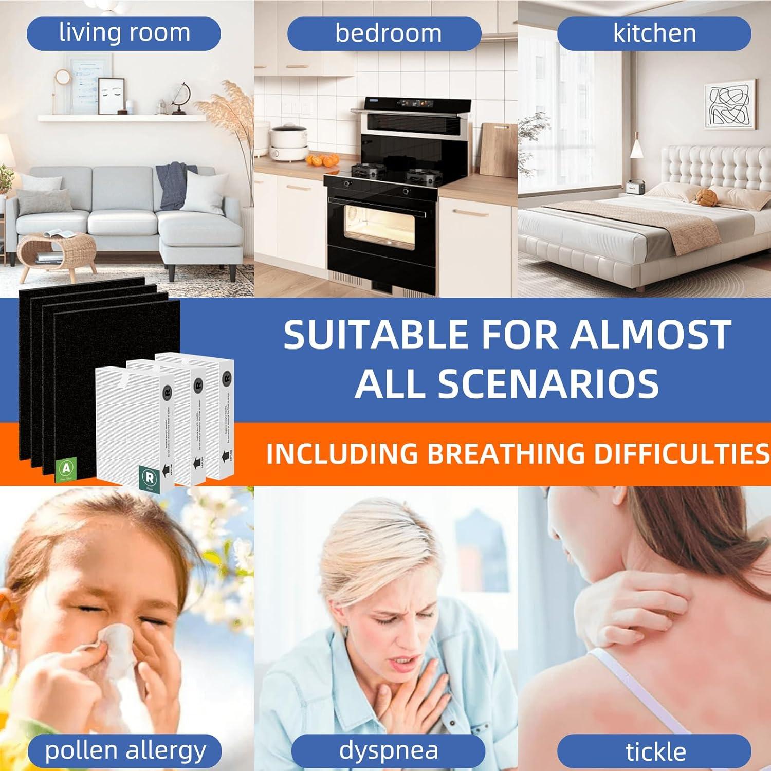 Filtro HEPA HPA300 Pulluty - 3 HEPA R y 4 Prefiltro Carbón