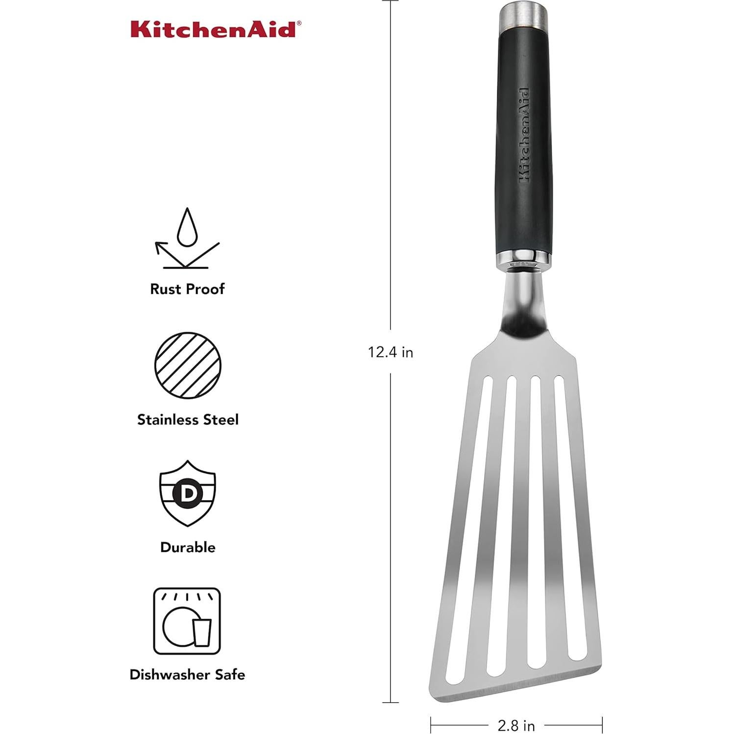 Espátula Flexible KitchenAid KO024OHOBA Acero Inoxidable Negra