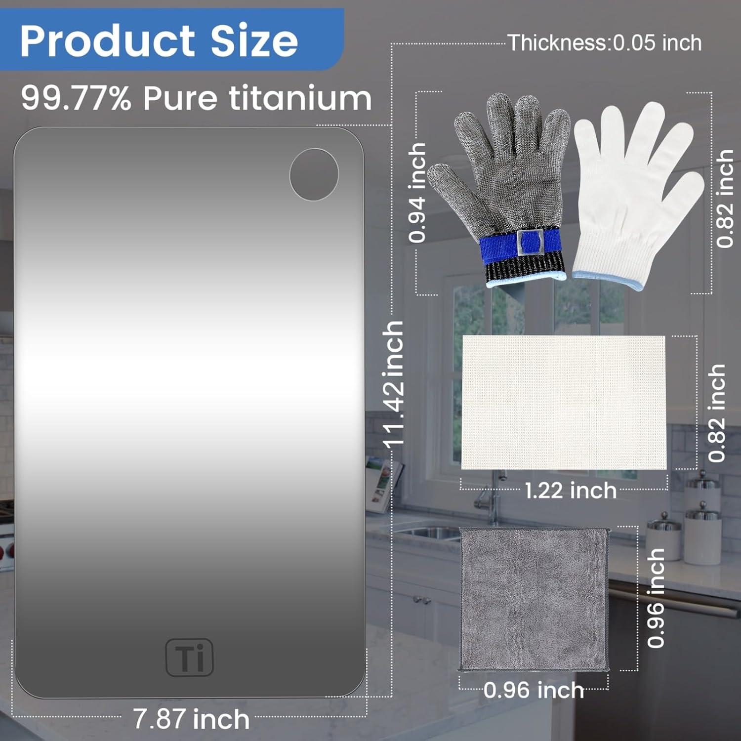 Tabla de Cortar de Titanio PADMASHANTI Mediana - Antimicrobiana