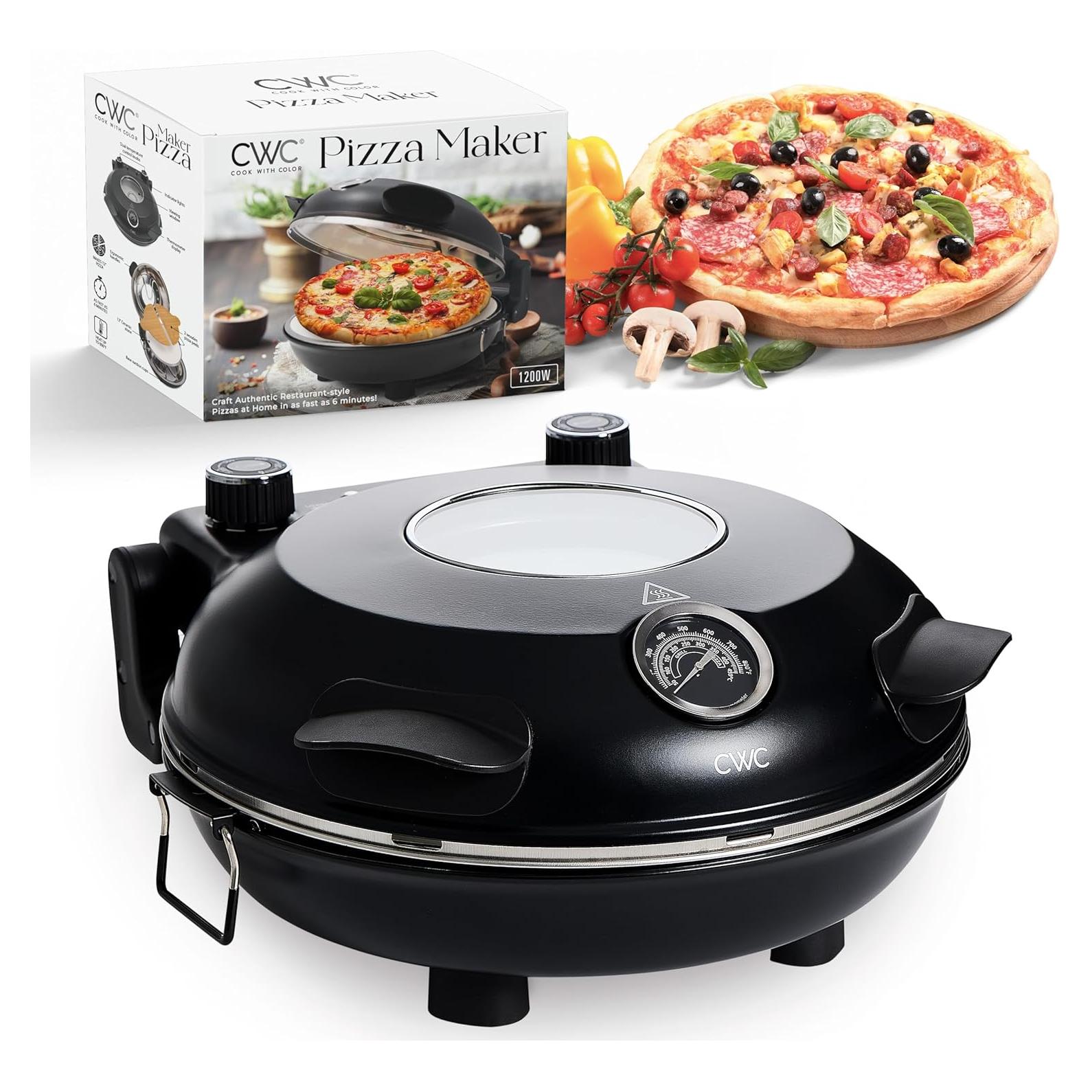 Horno Eléctrico de Pizza Cocina Con Color WPM2 30 cm Negro