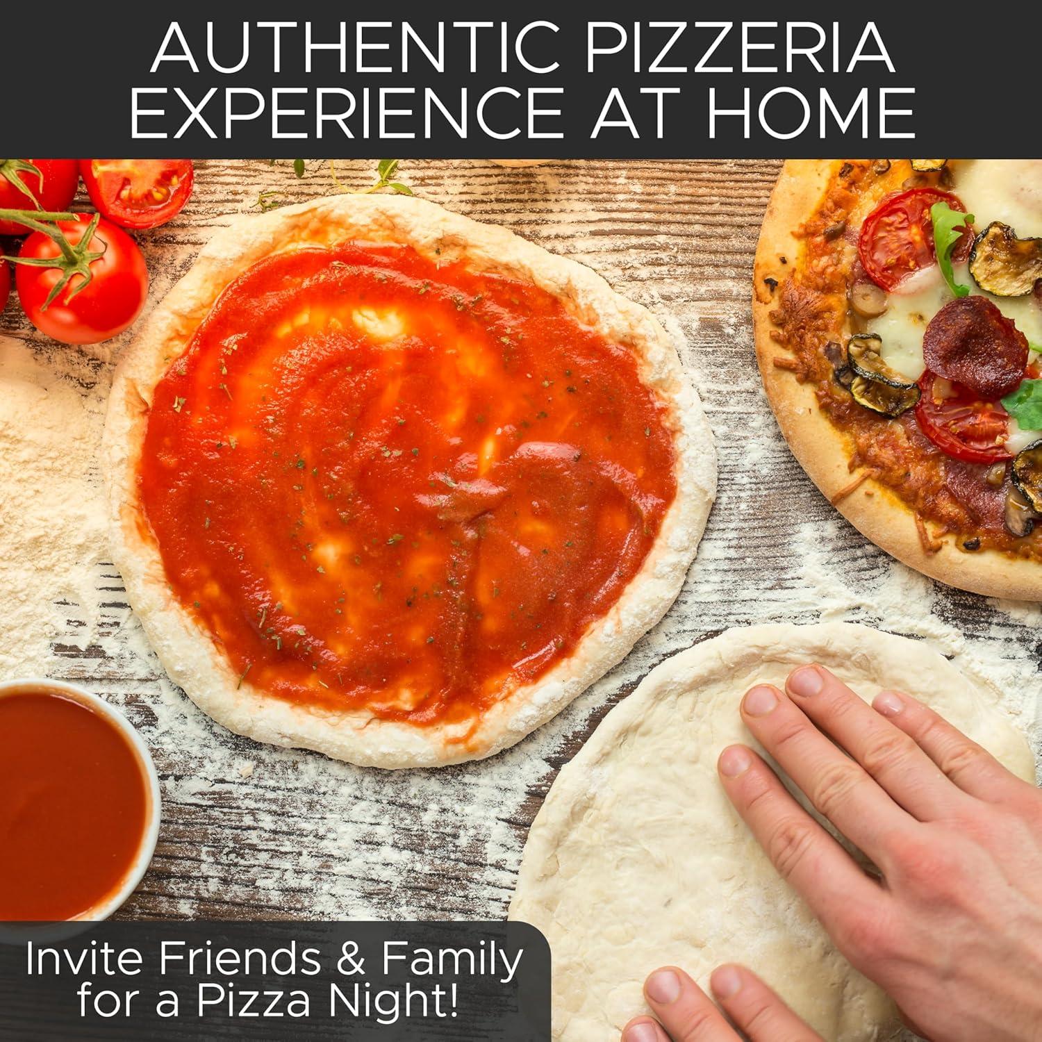 Horno Eléctrico de Pizza Cocina Con Color WPM2 30 cm Negro