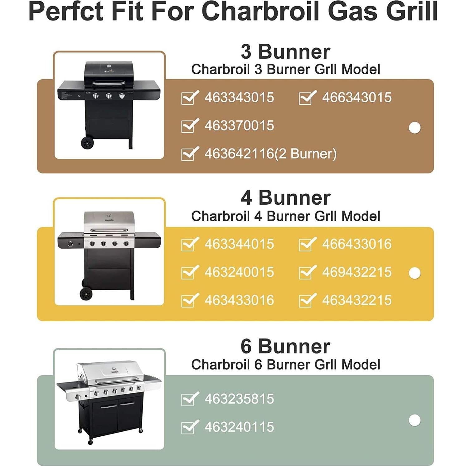 Piezas de Repuesto para Parrilla Charbroil 3 Quemadores Acero Inoxidable