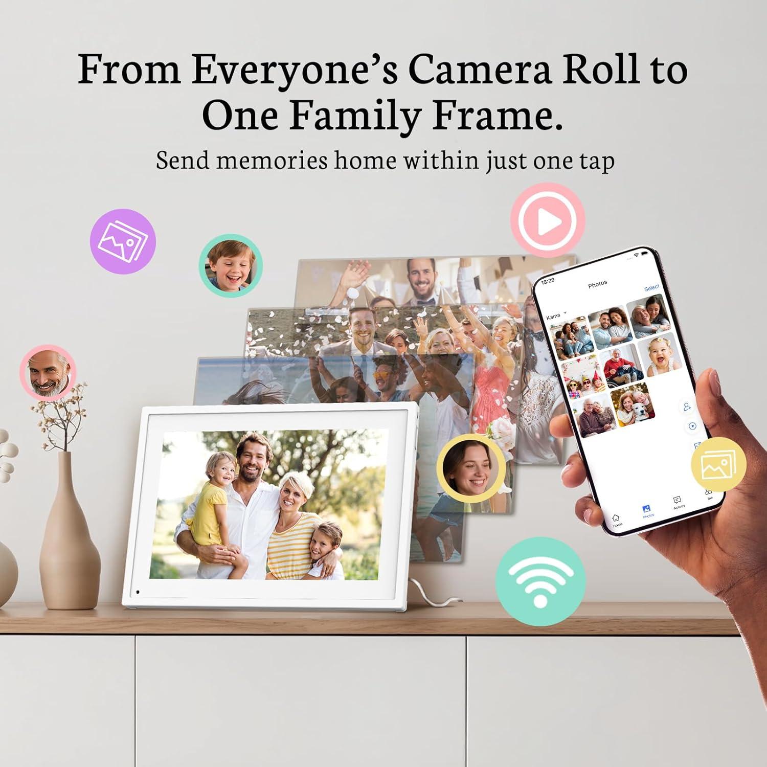 Calendario Digital Familiar BSIMB 10.1" Blanco - Pantalla Táctil