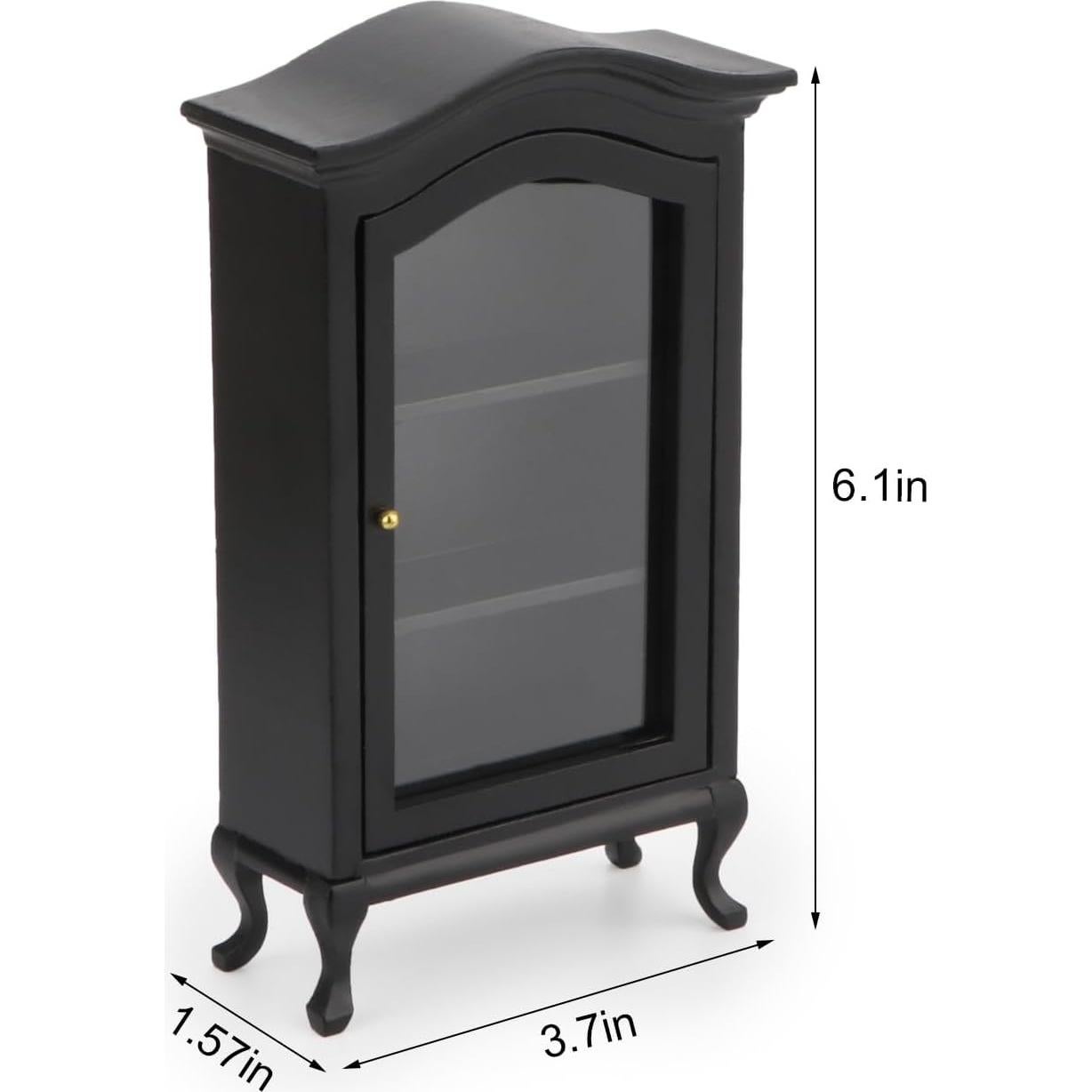 Estante de exhibición para casas de muñecas 1:12 Cutemini negro