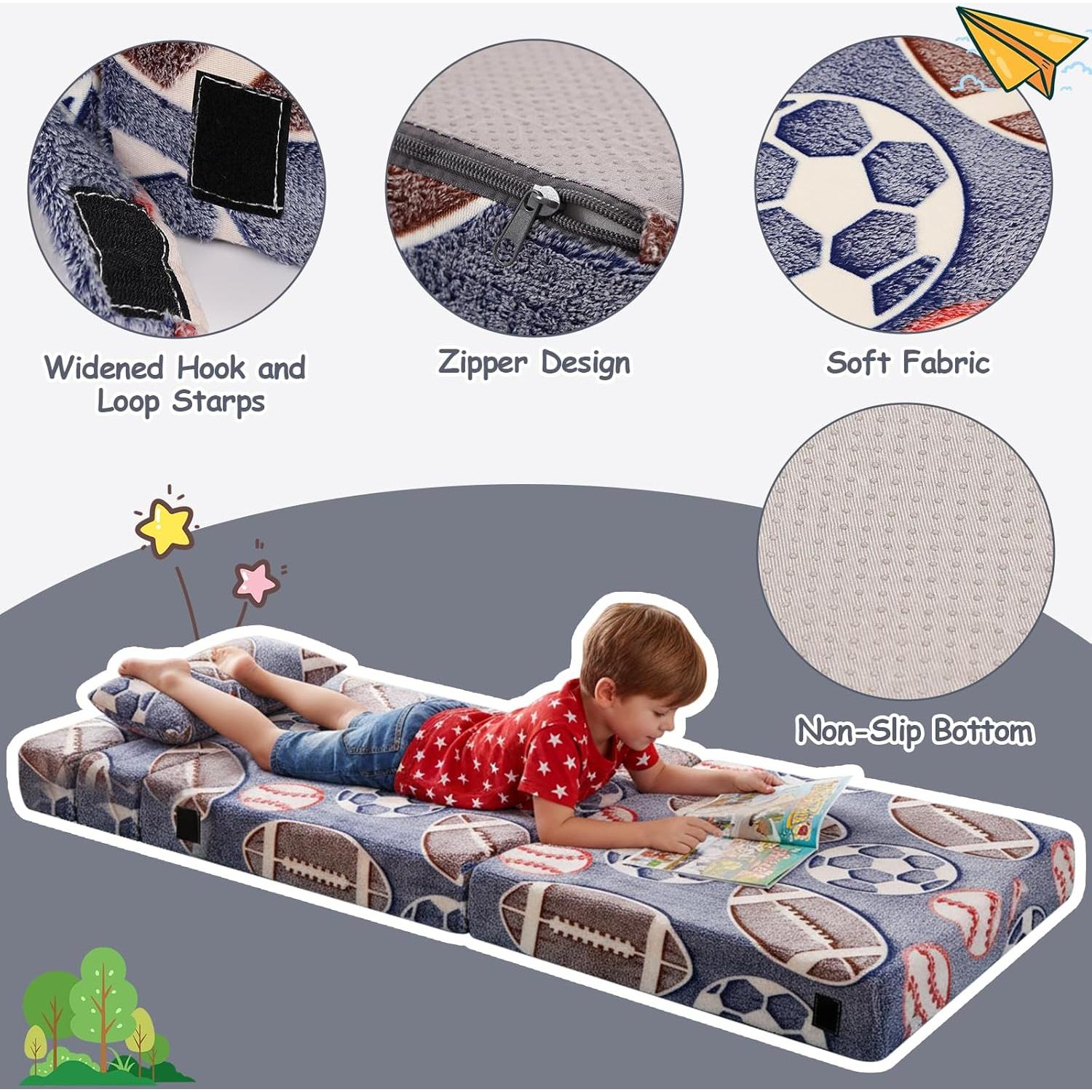Sofá Cama Plegable Tiita para Niños con Almohada - 160x66 cm
